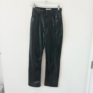 Abercrombie The ‘90s Straight Ultra High Rise Faux Leather Pants